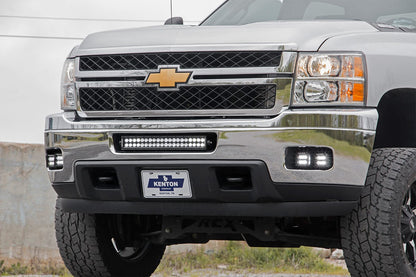 LED Light Kit | Fog Mount | 2" Black Pair | Amber DRL | Chevy Silverado 2500 HD/3500 HD (11-14) - Image 3
