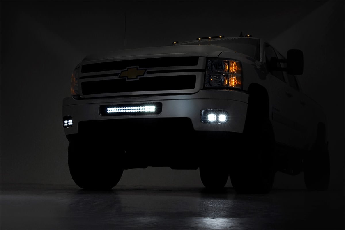 LED Light Kit | Fog Mount | Dual 2" Black Pair | Chevy Silverado 2500 HD/3500 HD (11-14) - Image 2
