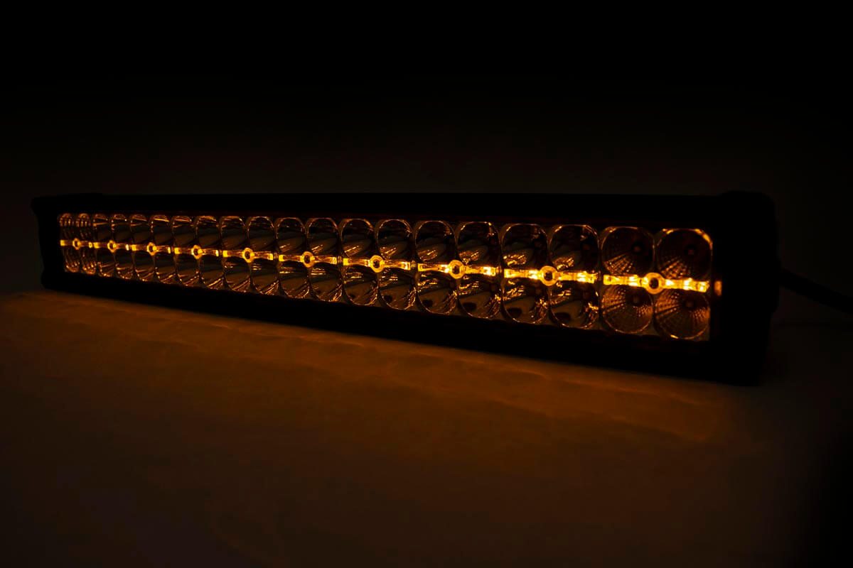 20 Inch Chrome Series LED Light Bar | Dual Row | Amber DRL - Image 3