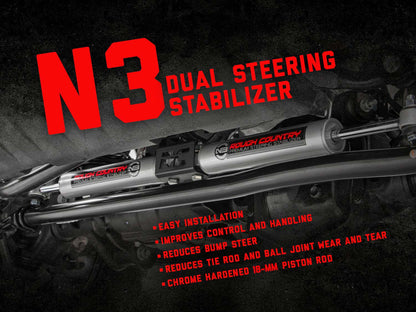 N3 Steering Stabilizer | Dual | 2.5-8 Inch Lift | Ram 2500 (14-26)/3500 (13-26) - Image 5