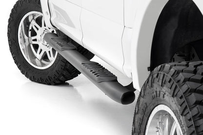 Oval Nerf Step | Crew Cab | Black | Ford F-150/Lightning/F-250/F-350/Raptor (15-26)