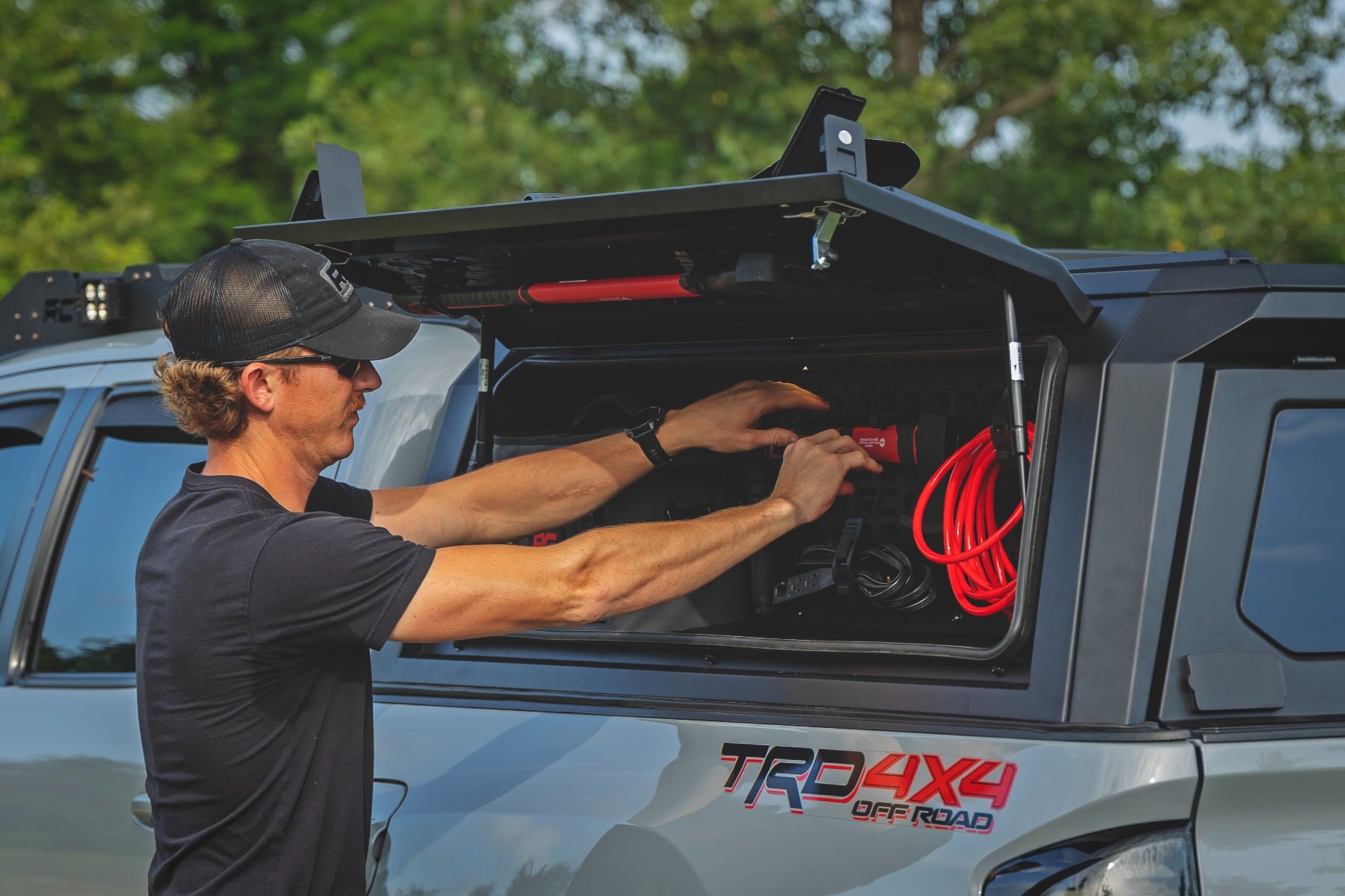 Bed Cap Molle Panel Side Storage Bin | Drivers Side | Toyota Tacoma (16-23) - Image 4
