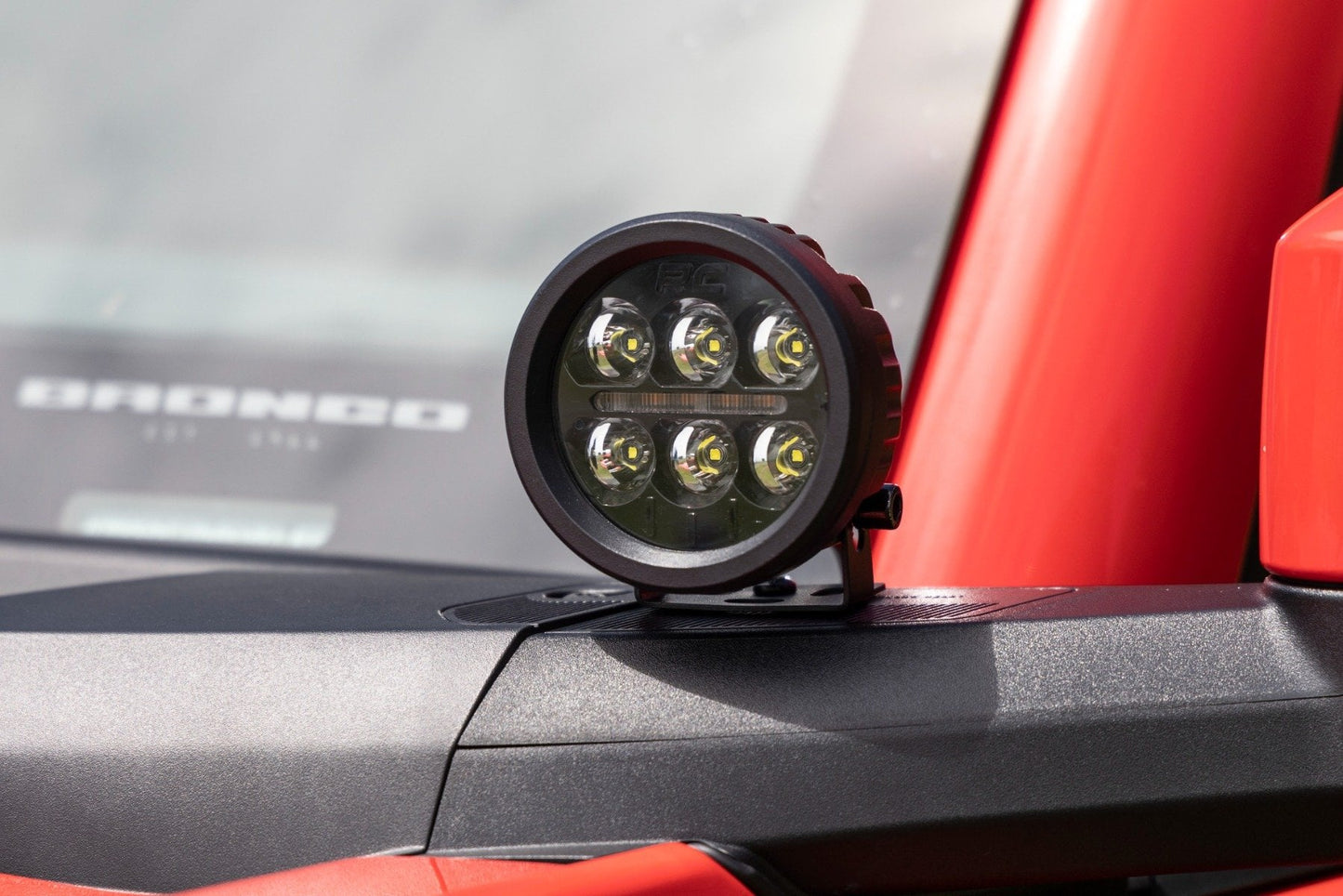 LED Light Kit | Ditch Mount | 3.5" Black Round Pair | Amber DRL | Ford Bronco (21-26) - Image 6