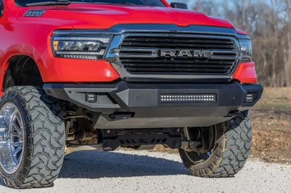 HIGH CLEARANCE FRONT BUMPER LED LIGHTS & SKID PLATE | RAM 1500 (19-23)