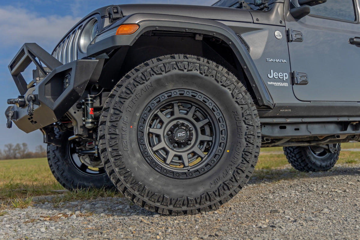 Rough Country 85 Series Wheel | Simulated Beadlock | Gunmetal Gray/Black | 17x9 | 5x5 | -12mm - Image 6