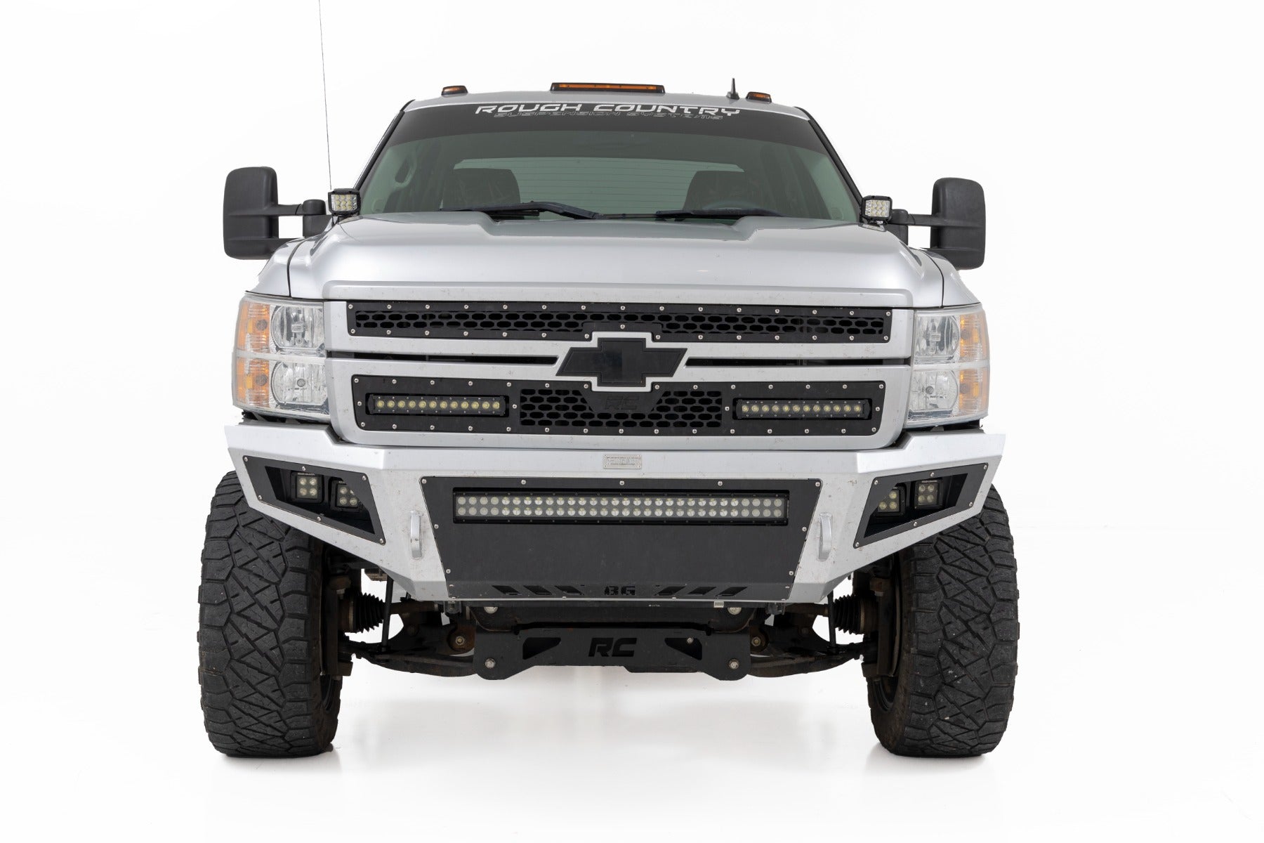 LED Light Kit | Ditch Mount | 2" Black Pair | Flood | Chevy 1500 & Chevy/GMC 2500HD/3500HD (07-14) - Image 2