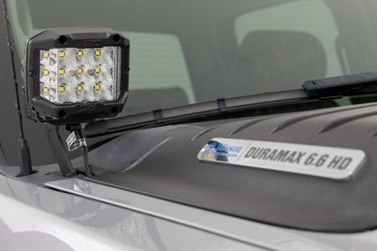 LED Light Kit | Ditch Mount | 2" Black Pair | Flood | Chevy 1500 & Chevy/GMC 2500HD/3500HD (07-14) - Image 4