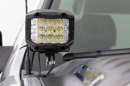 LED Light Kit | Ditch Mount | 2" Black Pair | Flood | Chevy 1500 & Chevy/GMC 2500HD/3500HD (07-14) - Image 5
