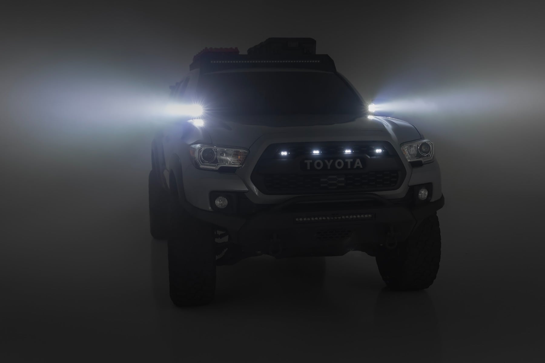LED Light Kit | Ditch Mount | Black Series Round | 3.5 Inch | Amber DRL | Toyota Tacoma (16-23) - Image 5