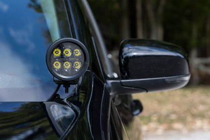 LED Light Kit | Ditch Mount | 2" Black Pair | Amber DRL | Jeep Cherokee KL (14-21) - Image 6