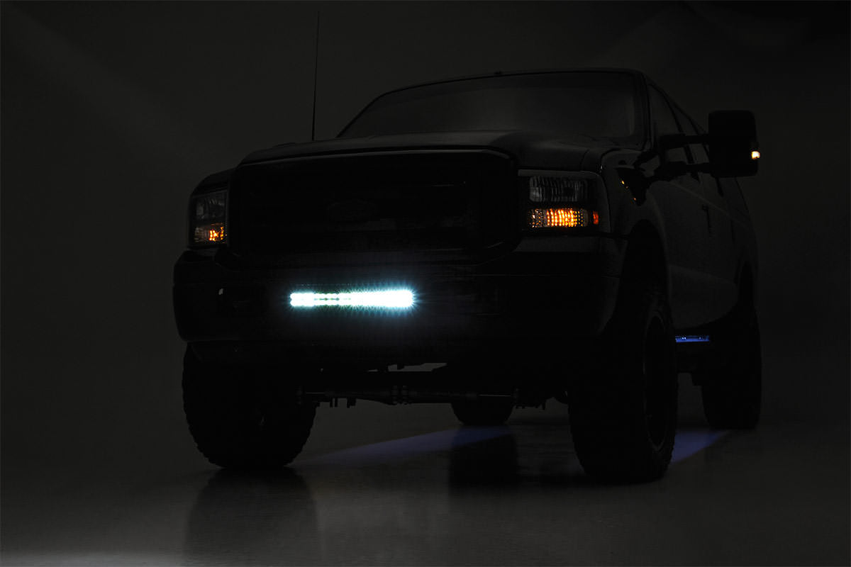 LED Light Kit | Bumper | 20" Chrome Dual Row | White DRL | Ford F-250/F-350 Super Duty (05-07) - Image 3