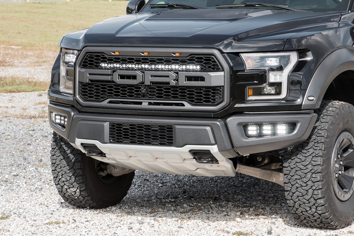 LED Light Kit | Grille Mount | 30" Black Single Row | White DRL | Ford Raptor (17-20) - Image 2