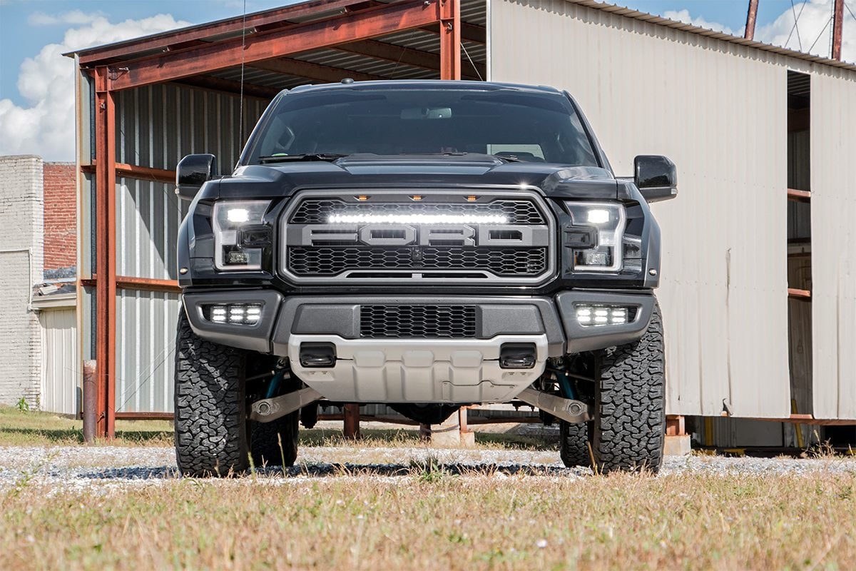 LED Light Kit | Fog Mount | Triple 2" Black Pair | Amber DRL | Ford Raptor (17-20) - Image 4