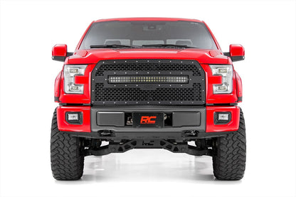 Mesh Grille | 30" Dual Row LED | Black | Amber DRL | Ford F-150 (15-17) - Image 5