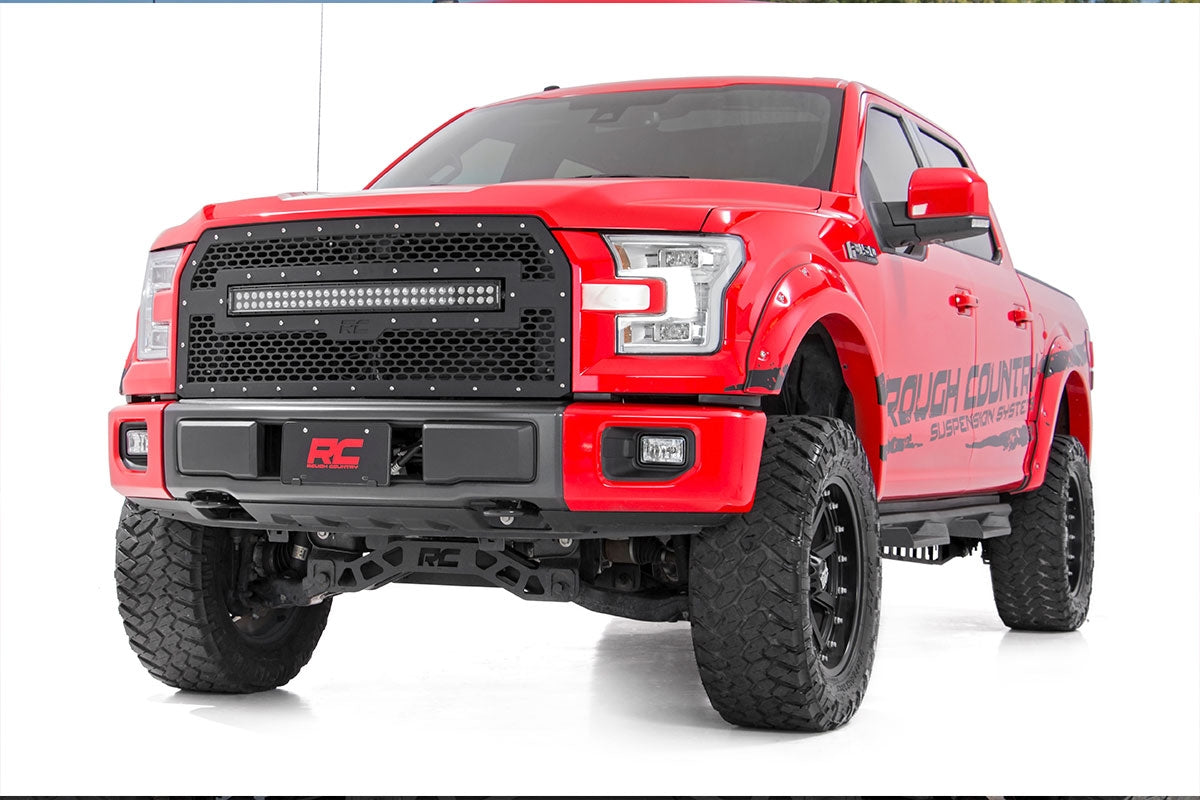 Mesh Grille | 30" Dual Row LED | Black Ser | Ford F-150 2WD/4WD (2015-2017) - Image 6