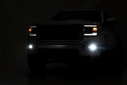 LED Light Kit | Fog Mount | 2" Black Pair | GMC Sierra 1500 2WD/4WD (14-15) - Image 3