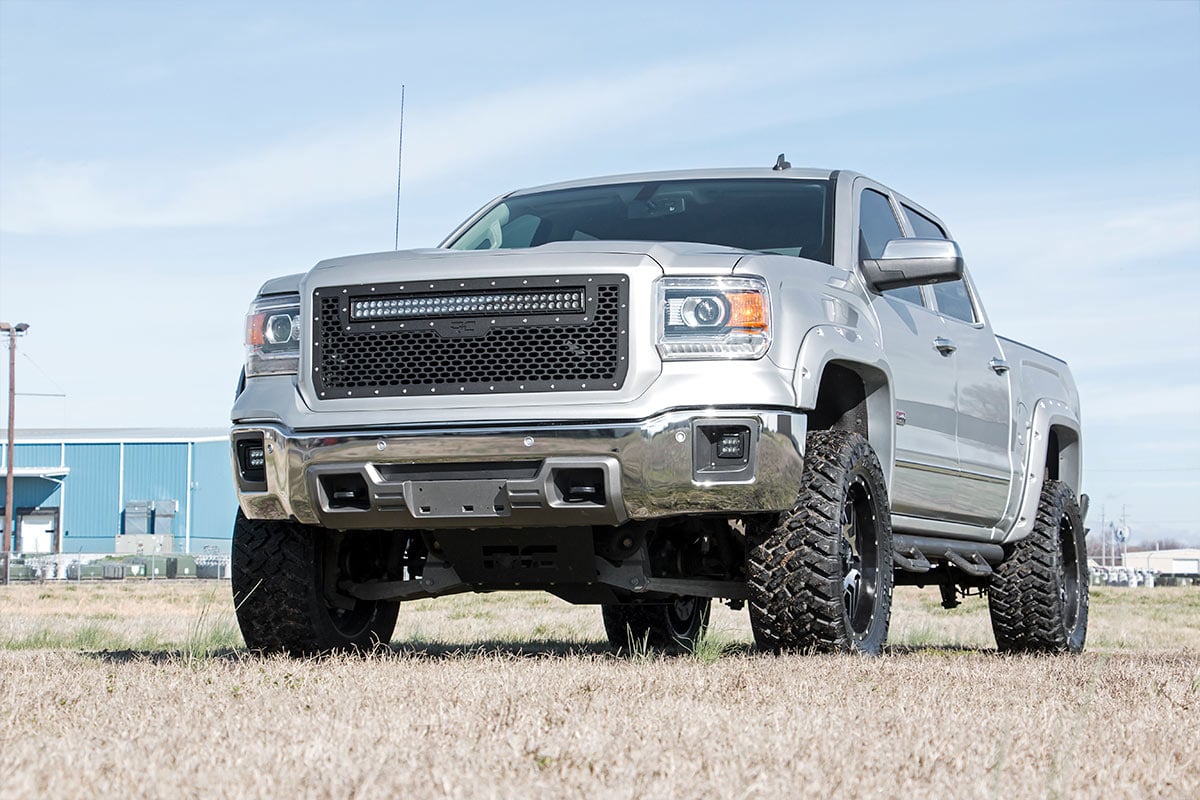 LED Light Kit | Fog Mount | 2" Black Pair | GMC Sierra 1500 2WD/4WD (14-15) - Image 5