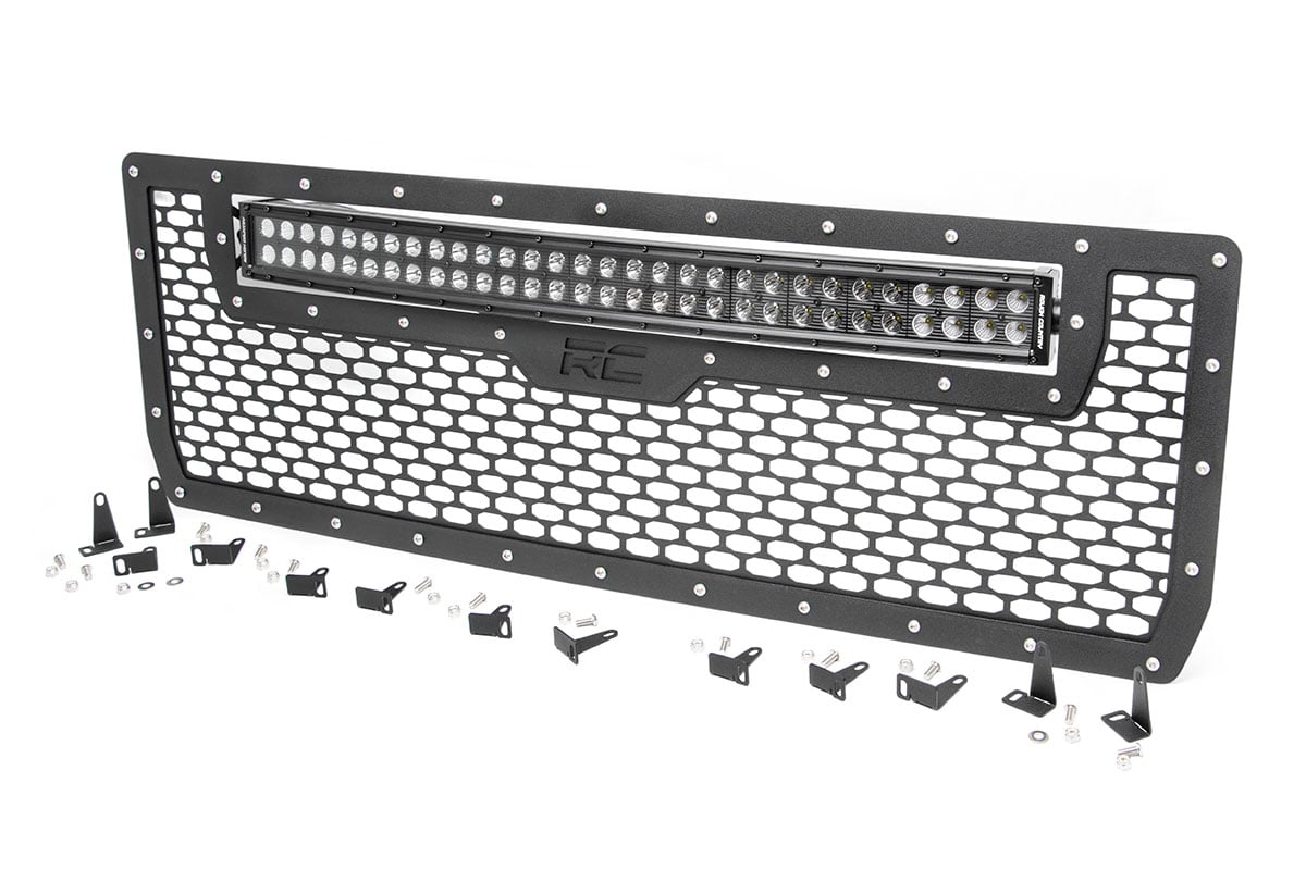 Mesh Grille | 30" Dual Row LED | Black | GMC Sierra 1500 2WD/4WD (2014-2015) - Image 3