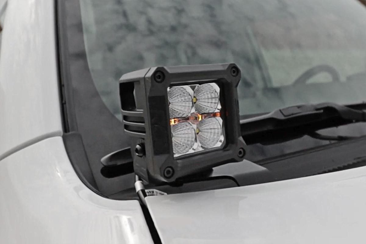 LED Light Kit | Ditch Mount | 2" Black Pair | Amber DRL | Toyota 4Runner (10-24) - Image 2