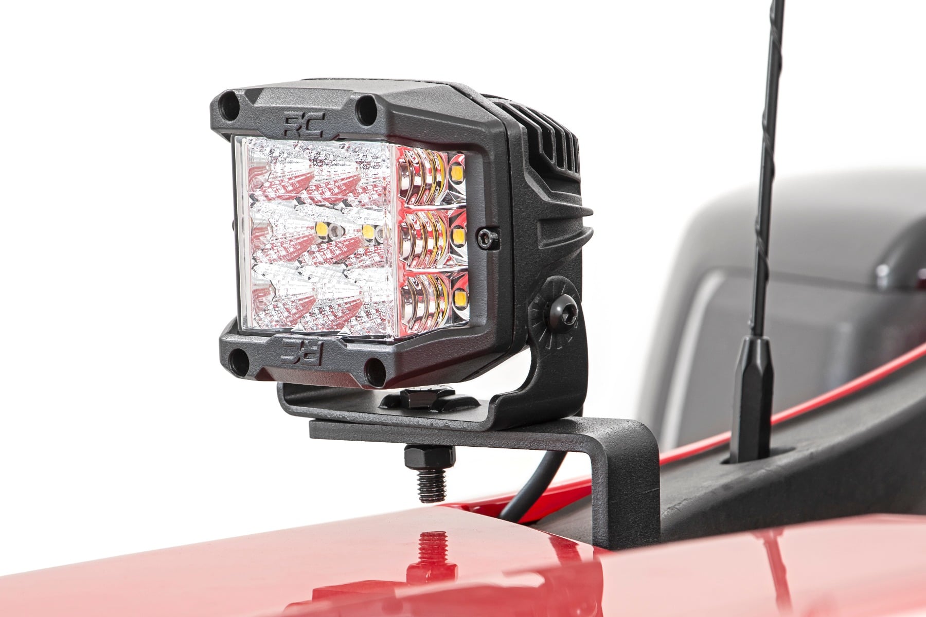 LED Light Kit | Ditch Mount | 2" Black Pair | Flood | Chevy Silverado 1500 (19-26) - Image 2