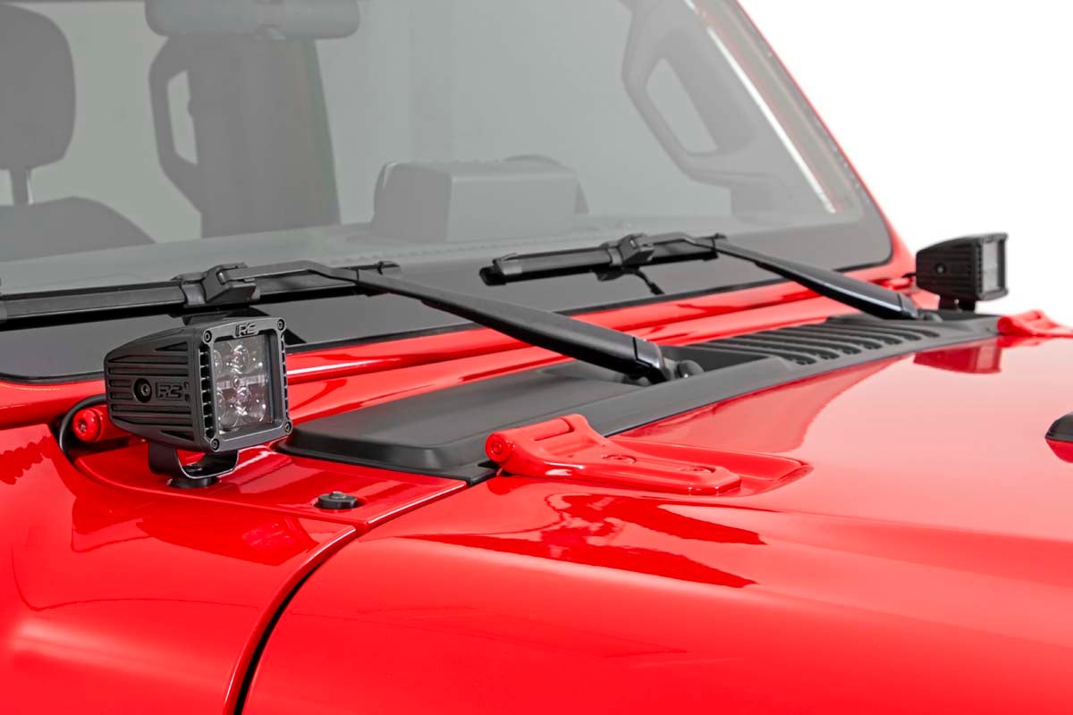 LED Light Kit | Cowl Mount | 2" Black Pair | Amber DRL | Jeep Gladiator JT/Wrangler JL (18-26) - Image 2