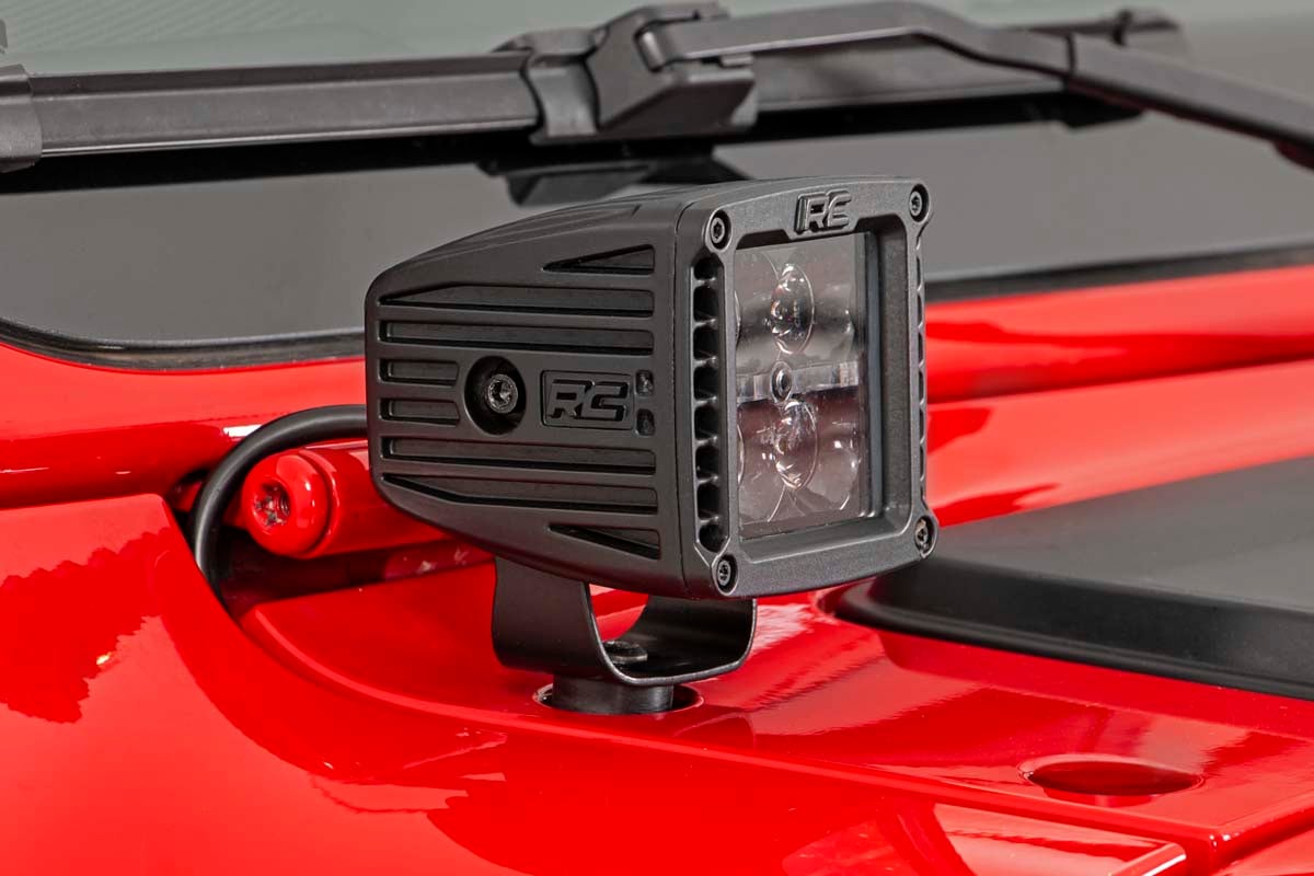 LED Light Kit | Cowl Mount | 2" Black Pair | Amber DRL | Jeep Gladiator JT/Wrangler JL (18-26) - Image 3