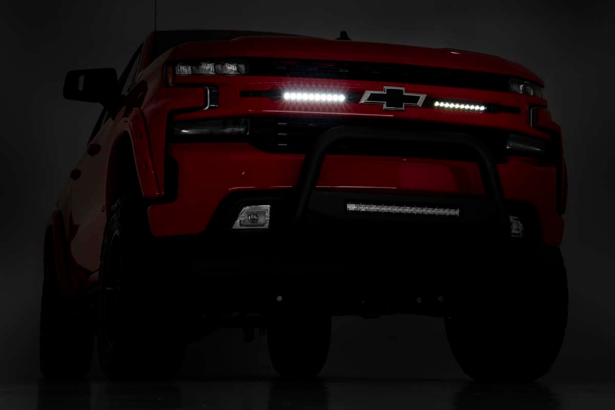 LED Light Kit | Grille Mount | 10" Chrome Slimline Pair | Chevy Silverado 1500 (19-22) - Image 5