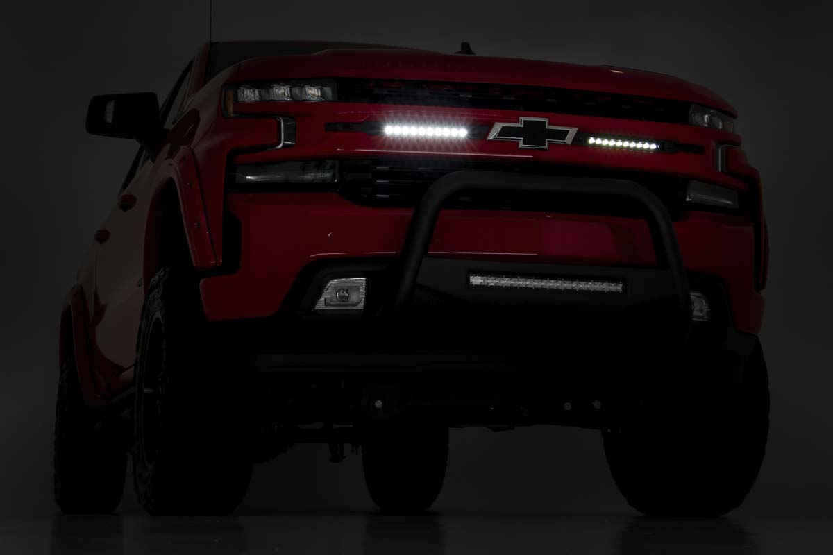 LED Light Kit | Grille Mount | 10" Black Slimline Pair | Chevy Silverado 1500 (19-22) - Image 5