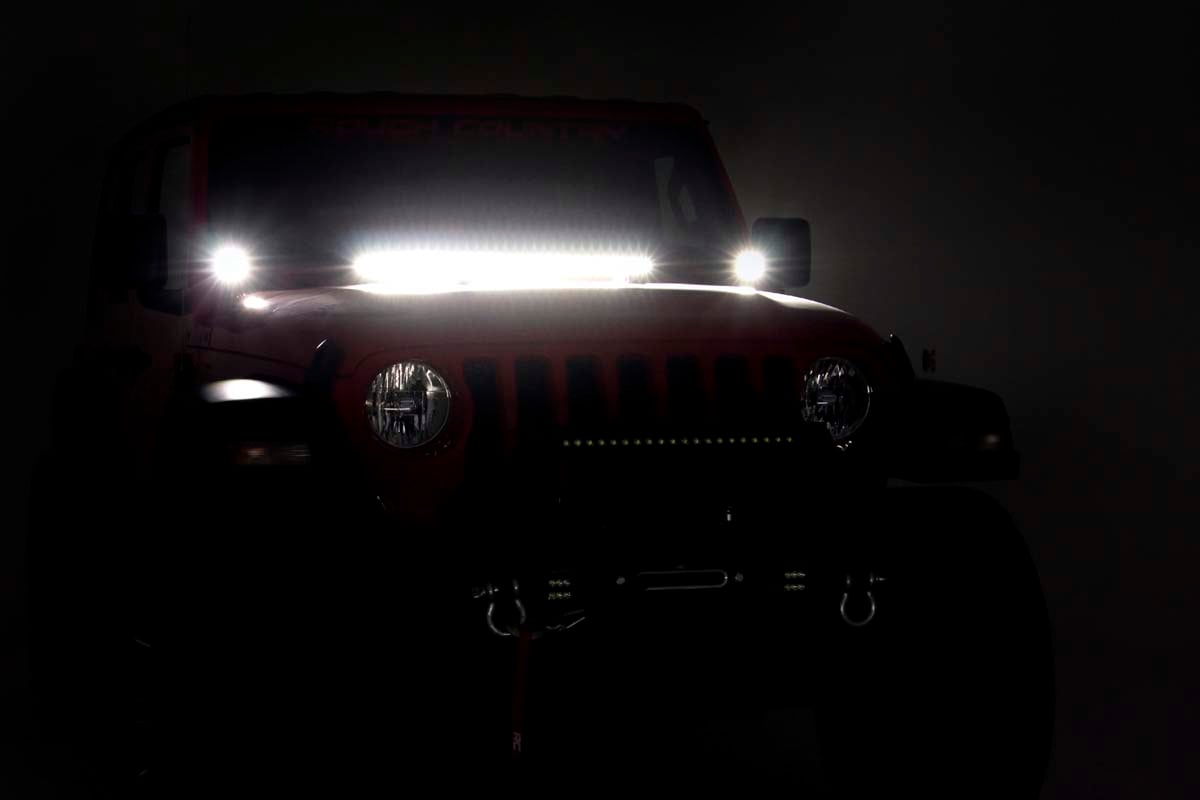LED Light Kit | Cowl Mount | 2" Black Pair | White DRL | Jeep Gladiator JT/Wrangler JL (18-26) - Image 4