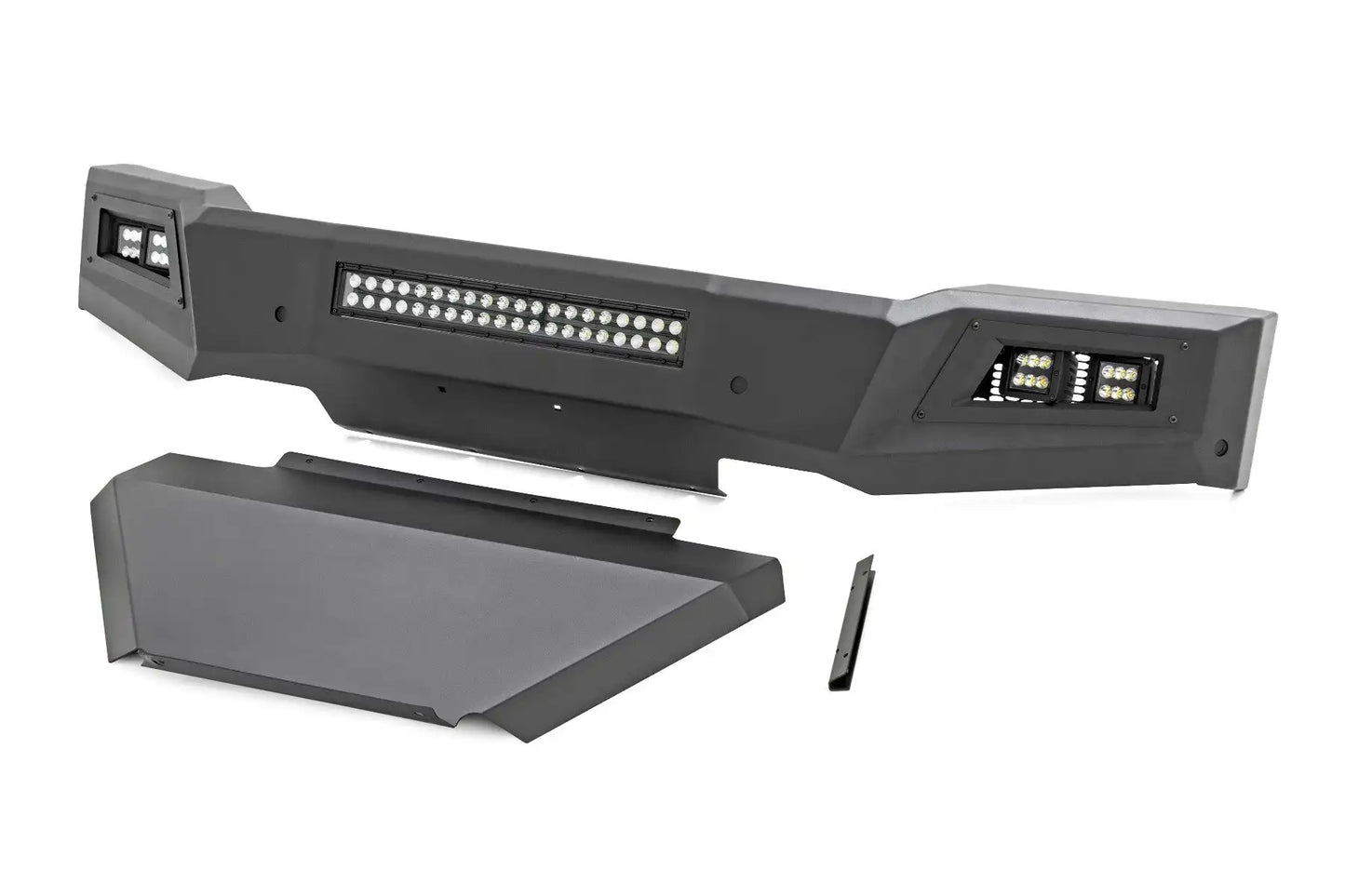 HIGH CLEARANCE FRONT BUMPER LED LIGHTS & SKID PLATE | CHEVY SILVERADO 1500 (19-22)