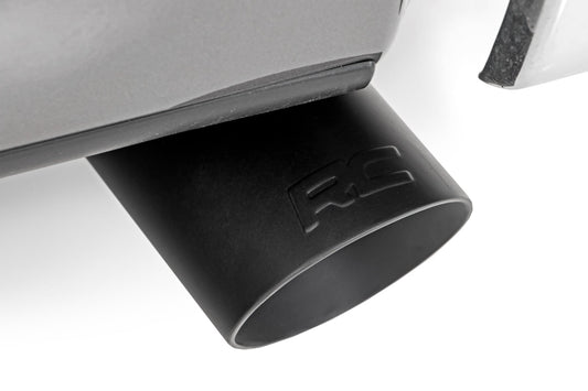 Exhaust Tip | Black | RC Logo | 2.5-3.125 Inch Pipe
