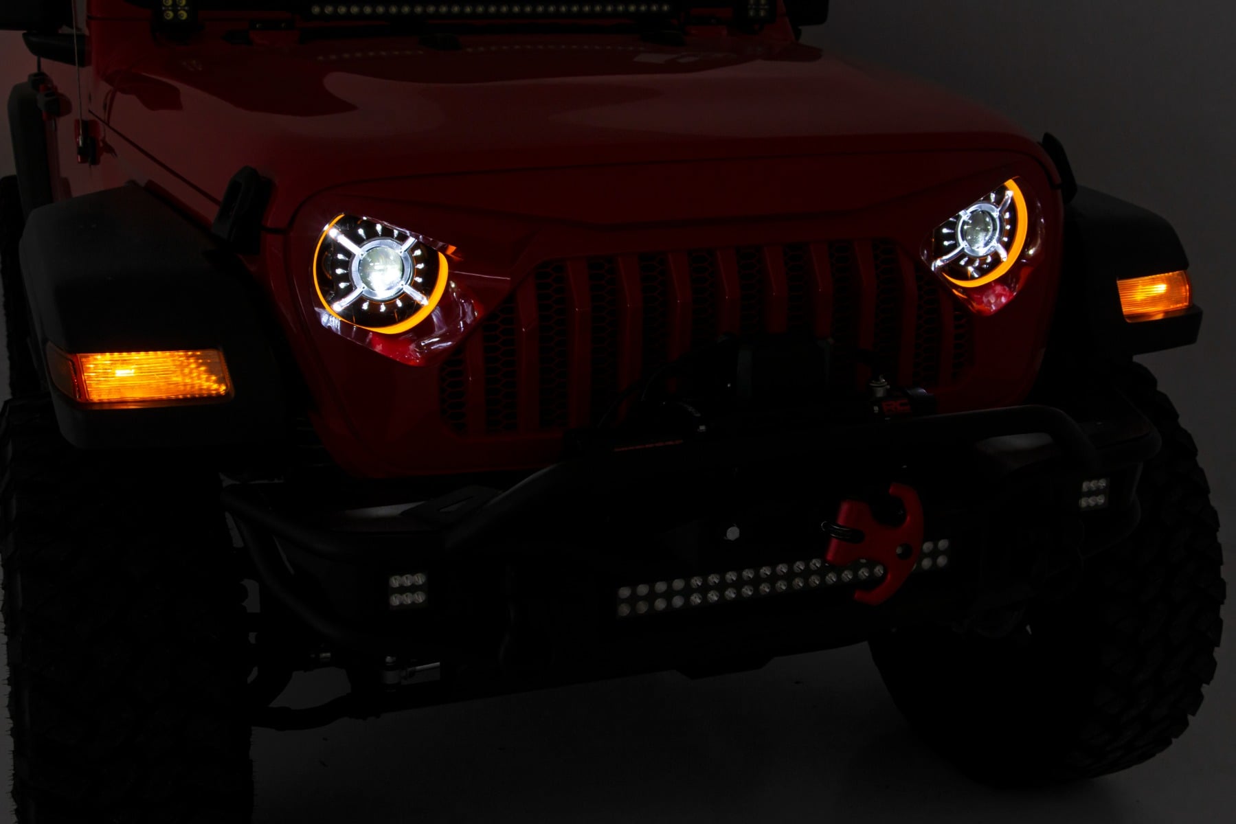 9 Inch DRL Halo LED Headlights | DOT Approved | Jeep Gladiator JT/Wrangler JL (18-26) - Image 6