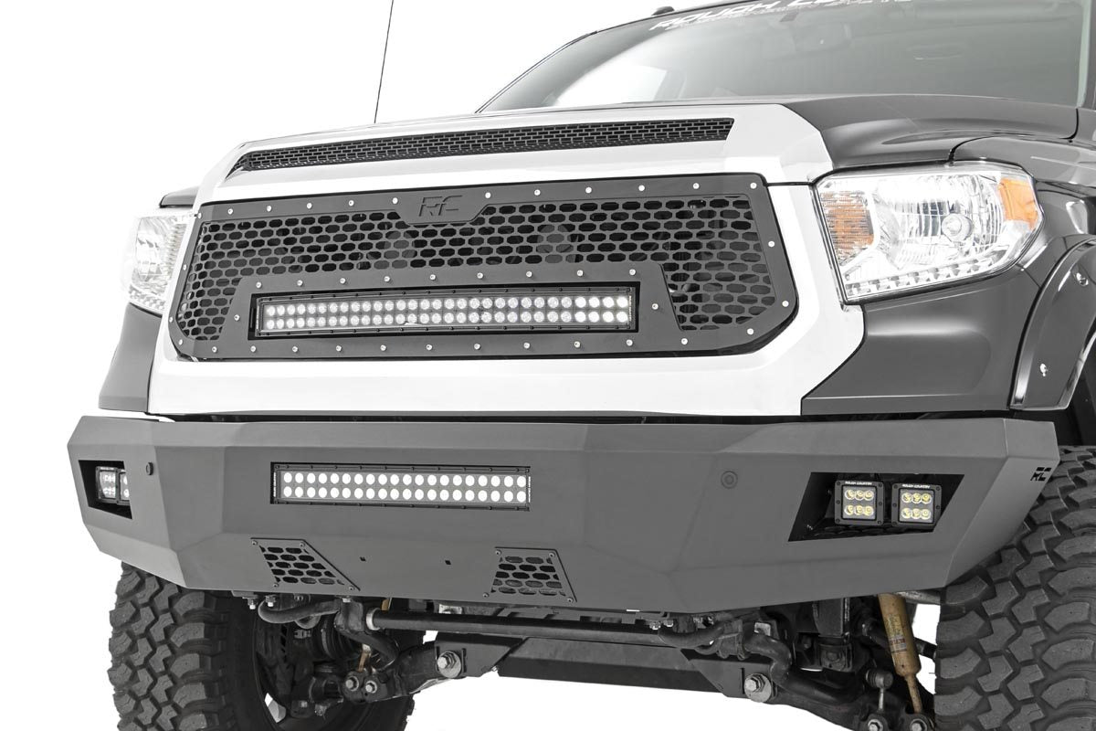 Mesh Grille | 30" Dual Row LED | Black | Amber DRL | Toyota Tundra (14-17) - Image 2