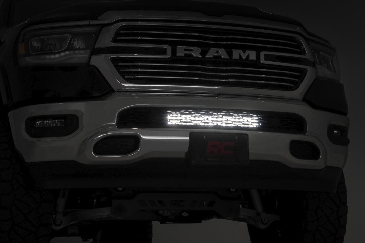 LED Light Kit | Bumper Mount | 20" Chrome Dual Row | White DRL | Ram 1500 (19-24) - Image 5