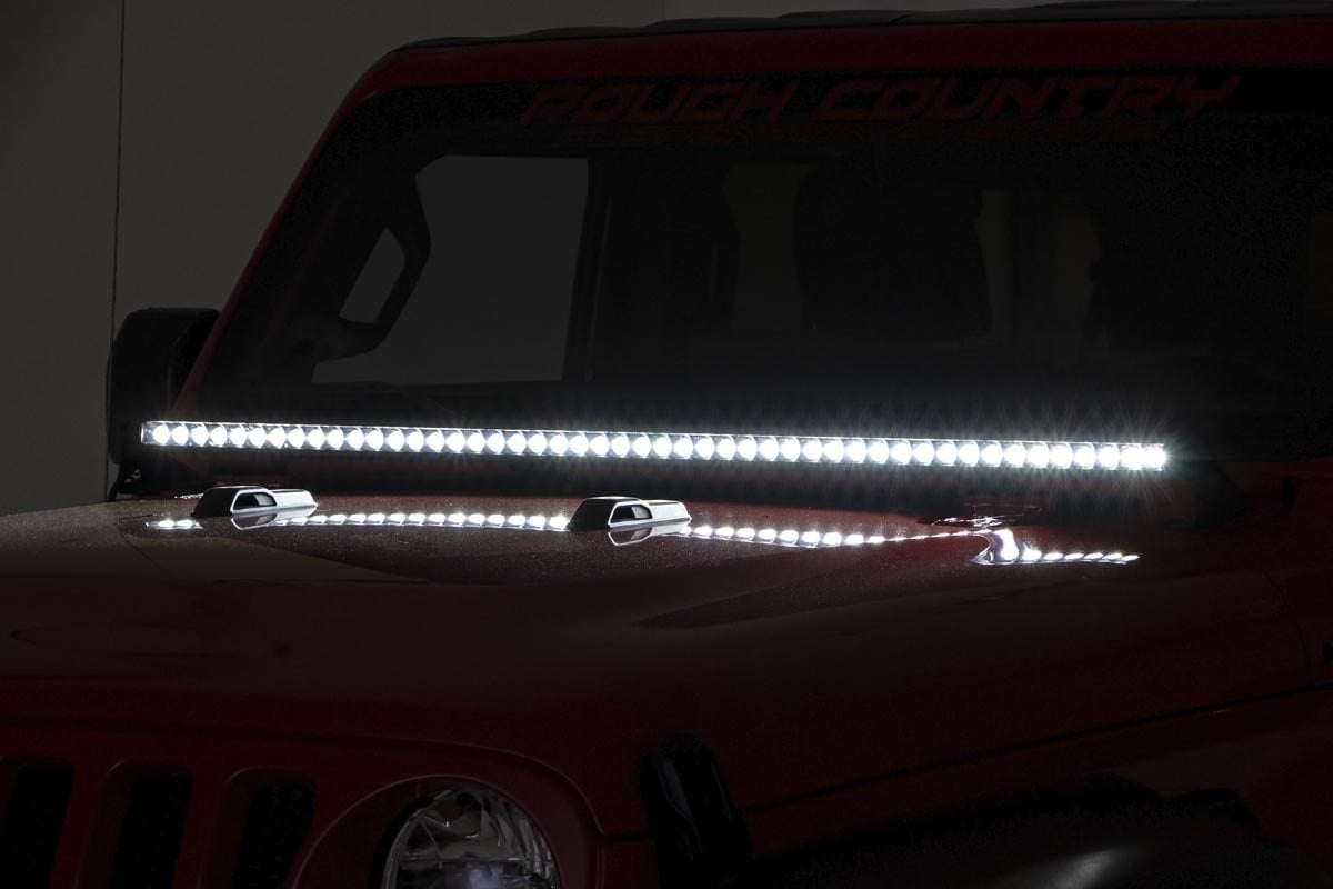 LED Light Kit | Cowl Mount | 50" Spectrum Single Row | Jeep Gladiator JT/Wrangler JL (18-26) - Image 4