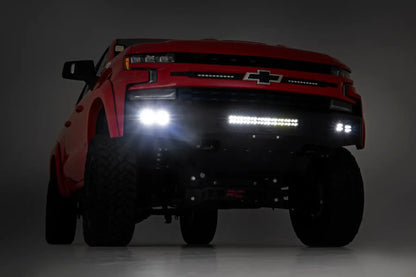 HIGH CLEARANCE FRONT BUMPER LED LIGHTS & SKID PLATE | CHEVY SILVERADO 1500 (19-22)