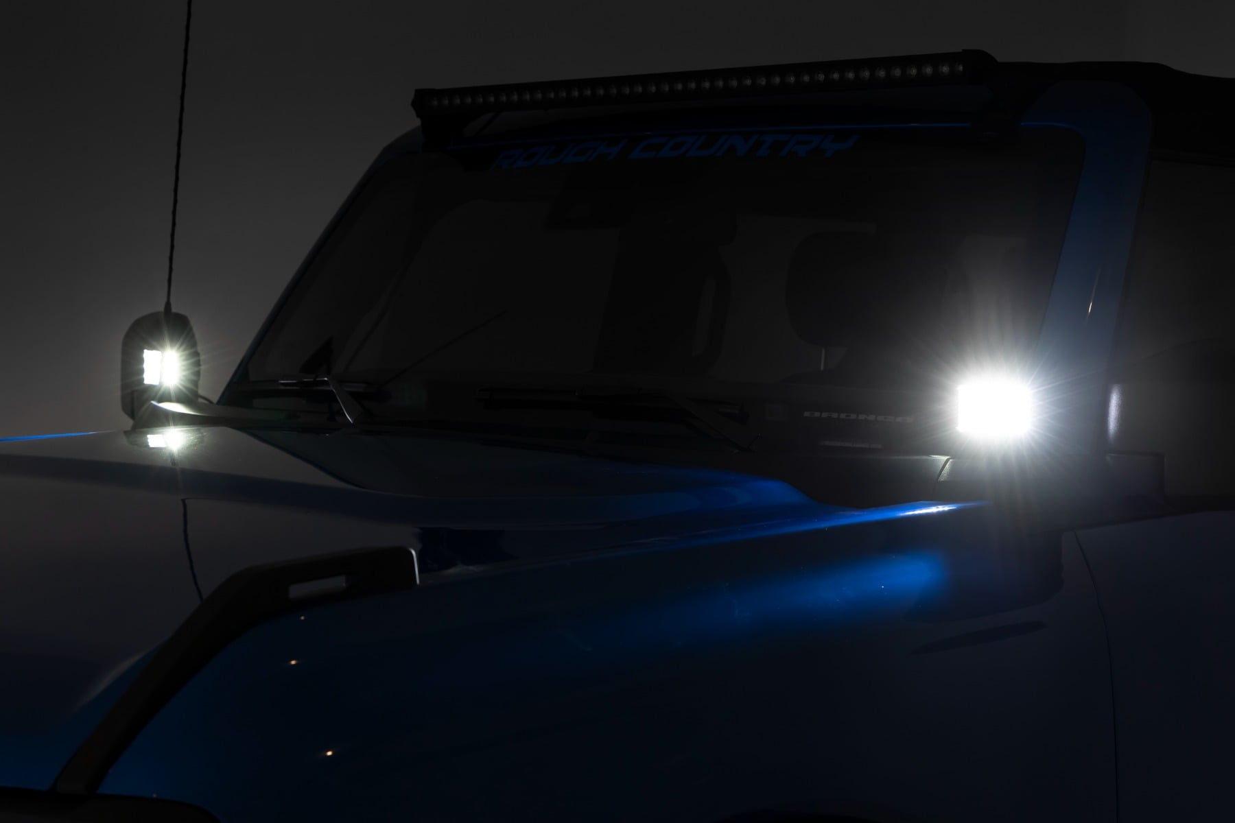 LED Light Kit | Ditch Mount |  2" Chrome Pair | Wide | Ford Bronco 4WD (21-26) - Image 5