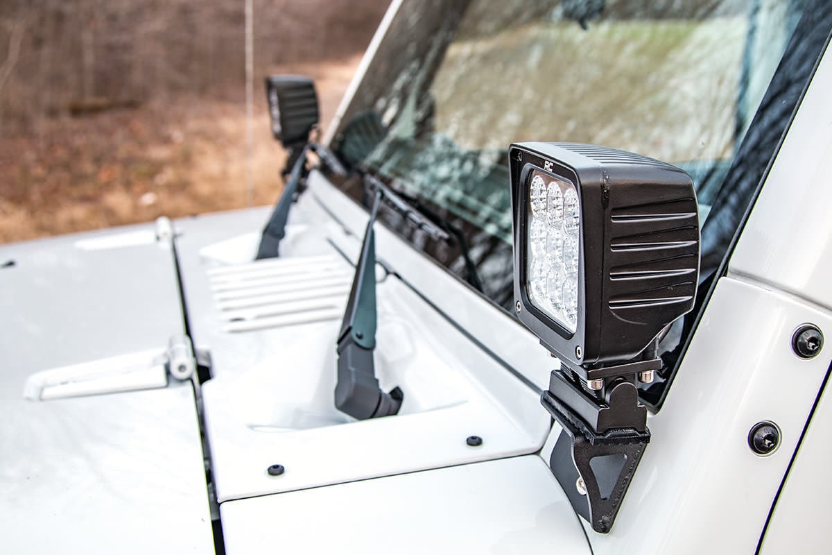 Light Mounts | Lower Windshield | Jeep Wrangler JK/Wrangler Unlimited  (07-18) - Image 5