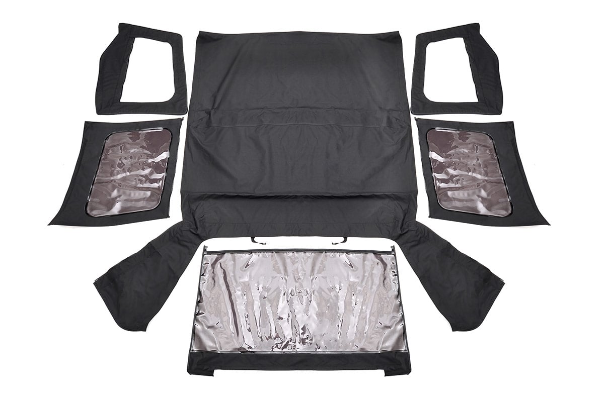 Soft Top | Replacement | Black | Half Doors | Jeep Wrangler YJ 4WD (87-95) - Image 2