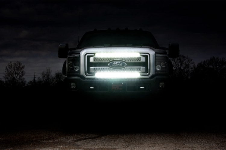 LED Light Kit | Grill Mount | 30" Black Single Row | Ford F-250/F-350 Super Duty (11-16) - Image 4