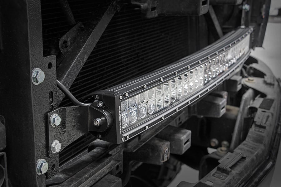LED Light Kit | Behind Grille Mount | 30" Black Dual Row | White DRL | Chevy Silverado 1500 (14-15) - Image 3