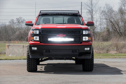 LED Light Kit | Behind Grille Mount | 30" Black Dual Row | White DRL | Chevy Silverado 1500 (14-15) - Image 6
