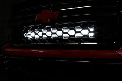 LED Light Kit | Behind Grille Mount | 30" Black Dual Row | White DRL | Chevy Silverado 1500 (14-15) - Image 2