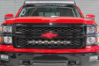 LED Light Kit | Behind Grille Mount | 30" Black Dual Row | White DRL | Chevy Silverado 1500 (14-15) - Image 5