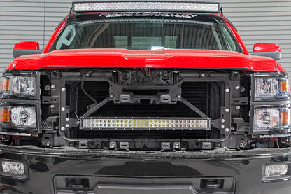 LED Light Kit | Behind Grille Mount | 30" Black Dual Row | White DRL | Chevy Silverado 1500 (14-15) - Image 4