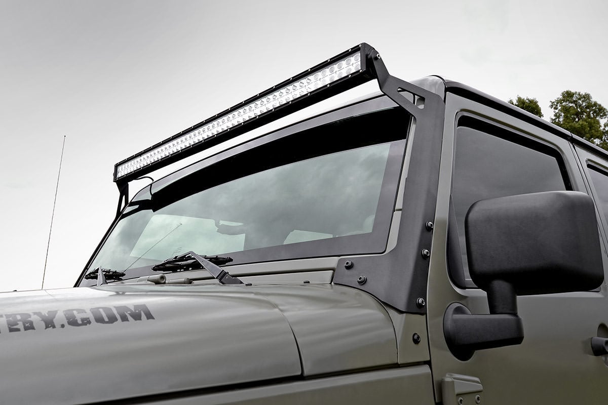 LED Light Kit | Windshield | 50" Spectrum Dual Row | Jeep Wrangler JK/Wrangler Unlimited (07-18) - Image 2