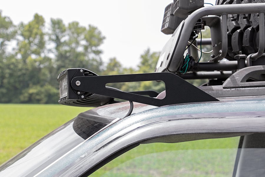 LED Light Mount | Upper Windshield | 50" Curved | Jeep Grand Cherokee ZJ (93-98) - Image 3