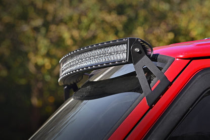 LED Light Kit | Windshield Mount | 50" BLK Dual Row | Jeep Cherokee XJ (84-01) - Image 2