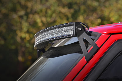 LED Light Kit | Windshield Mount | 50" BLK Dual Row | White DRL | Jeep Cherokee XJ (84-01) - Image 2