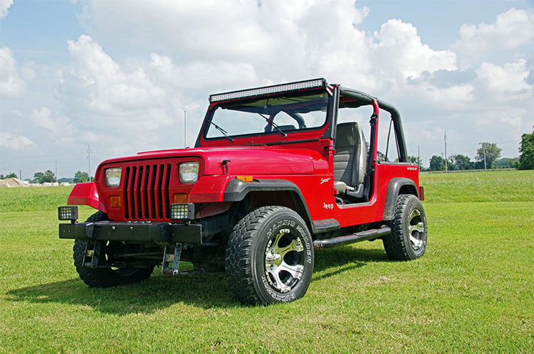 LED Light Mount | Upper Windshield | 50" Straight | Jeep Wrangler YJ (87-95) - Image 4